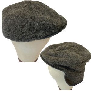 Vintage LL Bean Wool Guide Cap Flat Cabbie Hat Cold Weather Ear Neck Flap